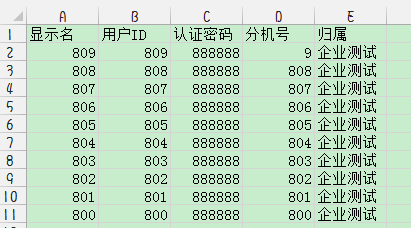 分机号码导出